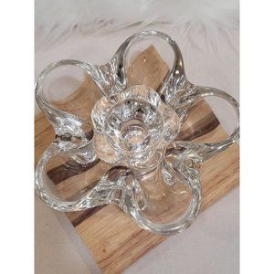 Vintage MCM Tiffin Clear Neodymium Vase, Candy/Nut/Mint Entertaining Bowl